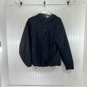 Duluth Trading Men’s Quilted Insulated Hooded Jacket Black Size Large